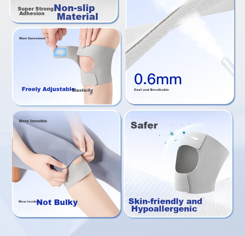 Li-Ning Knee Brace, Meniscus Sports Joint Patella Strap Synovium, Thin Summer Version for Men And Women, Running Hiking Badminton Knee Protector 5