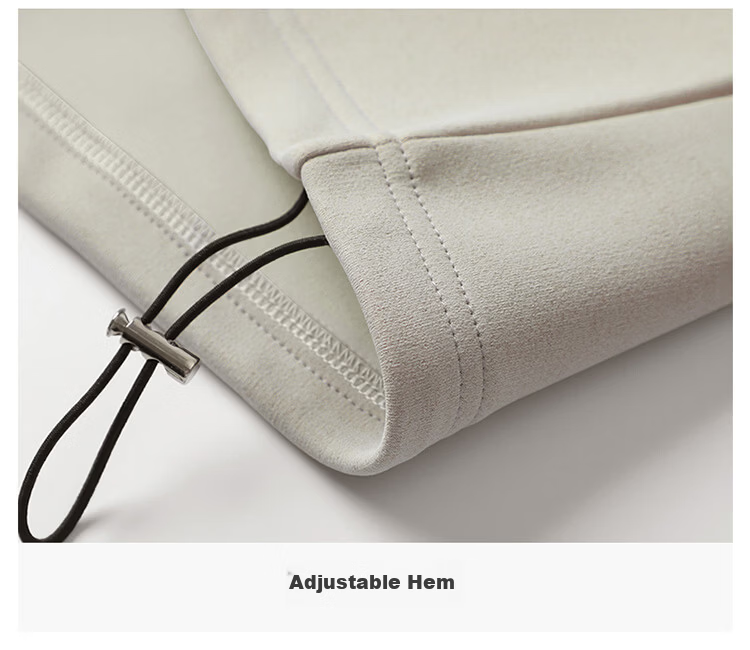MARK FAIRWHALE Men's Stand Collar Sweatshirt Spring Autumn High-End Trendy Jacket Long Sleeve T-Shirt Khaki L 20