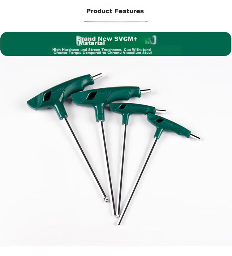 SATA Industrial Auto Repair Wrench, High-Strength T-Shaped Hexagon Wrench, 4MM, 83308, Random Delivery of New Or Old Product 3
