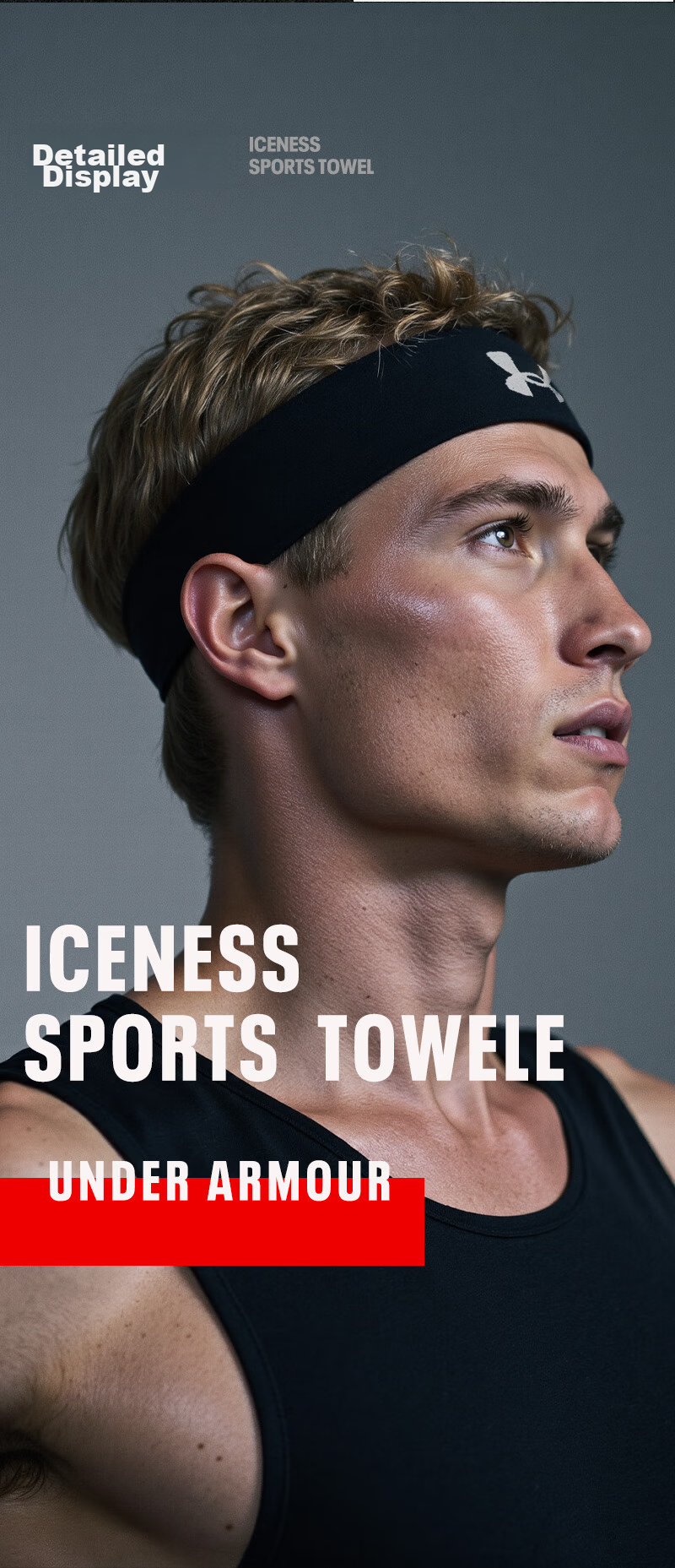 Under Armour Sports Headband for Men And Women, Sweat-Absorbing Band, Running Sweat-Guiding Headband, Basketball Sweat-Proof Headband, Forehead Protector, Blue 11