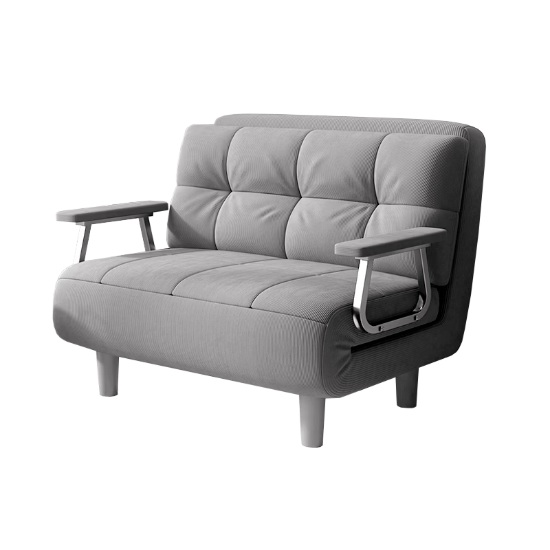 Warner New Sofa Bed Small Apartment Dual-Use Single Sofa Chair Office Nap Folding Bed S371 Gray 100