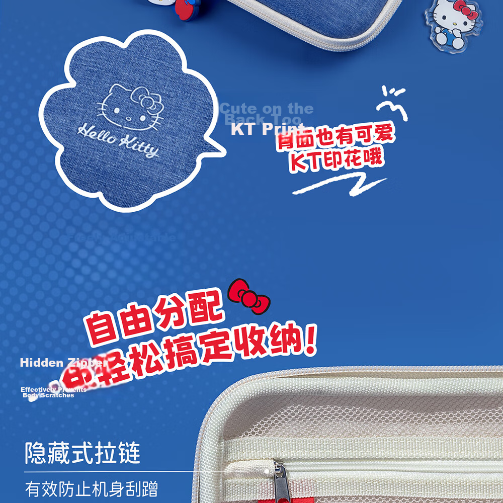 Jixiang Switch Protective Case Set Pure Innocence Gift Box OLED Protective Case Hello Kitty Collaboration Soft Silicone Case Storage Bag Joystick Caps Card Holder Tempered Glass Screen Protector Gift 14