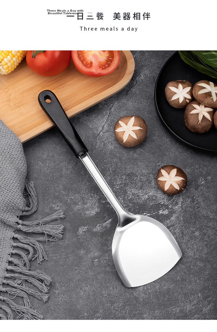 MAXCOOK Spatula And Ladle Set, Stainless Steel Thickened Wok Spatula And Large Soup Ladle, 2-Piece Set MCCU6200 15