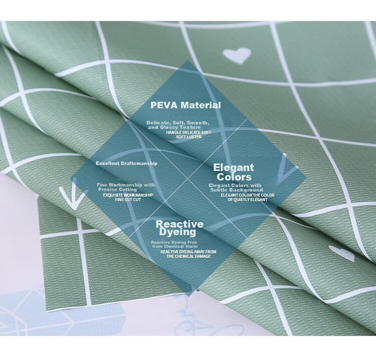 Jingxun Waterproof and Oil-proof Nordic Style Tablecloth, Wash-free Table Mat, Coffee Table Pad, Deer Pattern, 137*180cm 2