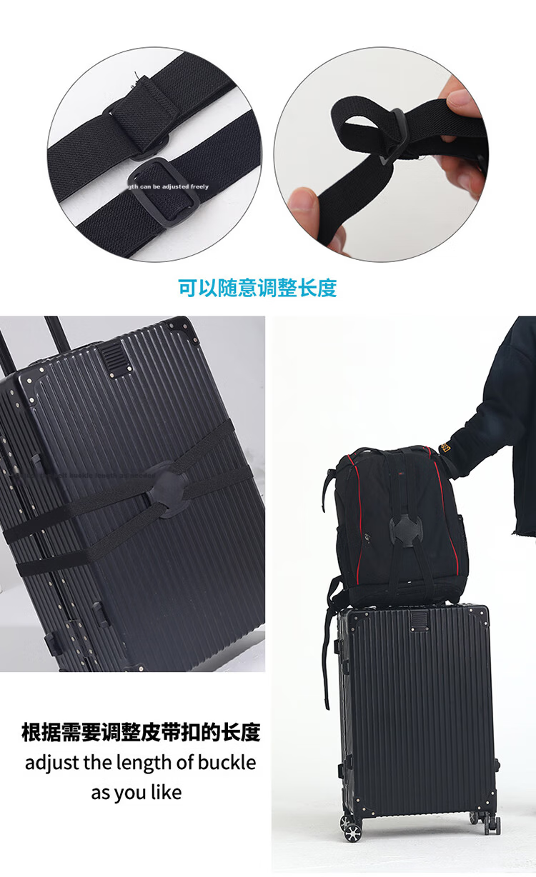 Xinqin Packing Strap, Cross Strap with Combination Lock, Luggage Tie-Downs, Suitcase Straps for Travel, Cargo Bundling Straps 5