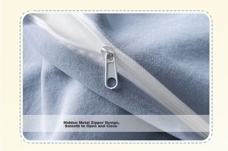 MUJI 100% Cotton Four-Piece Bedding Set, Pure Cotton, Extra Large Bed Sheet and Duvet Cover, 220x240cm, Fits 1.8/2.0m Bed 14
