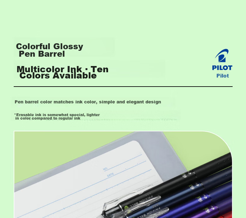 PILOT Retractable Erasable Gel Pen, Bullet Tip Signing Pen, Temperature-Controlled Erasable Ink Pen, Study Stationery Set LFBK-23EF+BLS 0.5mm Blue 1 Pen + 3 Refills 9