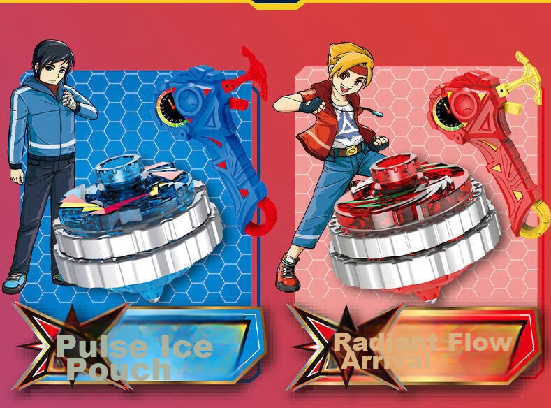 Lezhe Double Player Battle Beyblade Toy Children's Battle Arena Set Alloy Version Explosive Armor Strong Attack Launchable 2