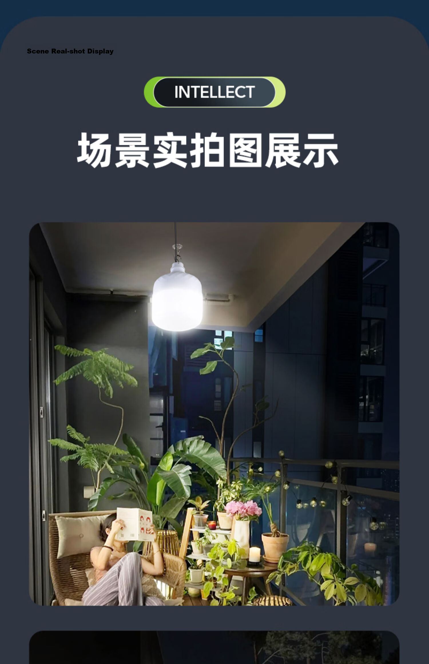 Solar Outdoor Garden Light High-Power Waterproof Motion Sensor Pendant Lamp for Yard and Indoor Use 20