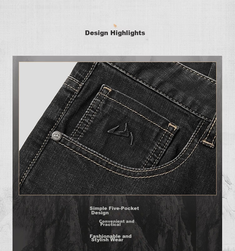 HLA Hailan Home Men's Jeans 26 Mountain Not High Series Cool Pants Men's Spring 5