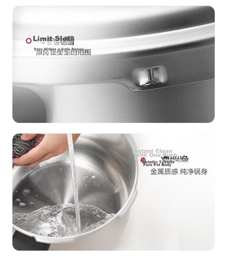 SUPOR Pressure Cooker, 304 Stainless Steel, 24cm, 100KP High Pressure Safe Explosion-Proof, Compatible with Induction Cooker, YW243FB1 10