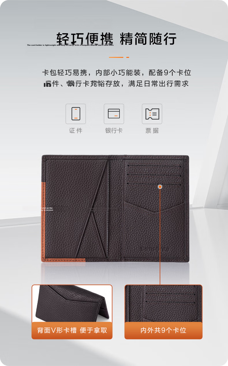 Samsonite Men's Business Card Holder Multifunctional Genuine Leather Wallet Coin Purse Gift Box TK6 6