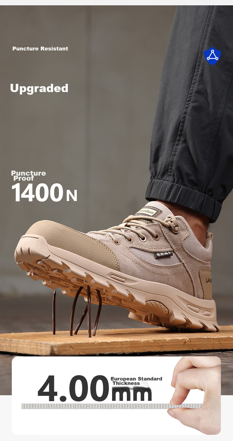 BlueOwl Shield Men's Insulated 10KV Electrician Fiberglass Anti-Smash Toe Anti-Puncture Safety Work Shoes DL1122KB Size 42 7