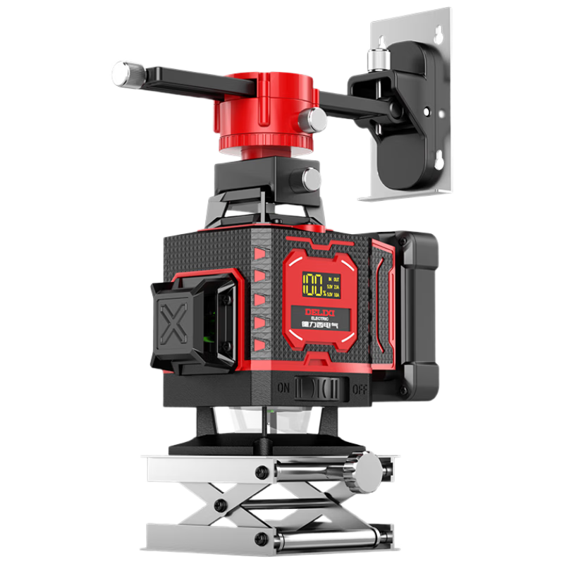 DELIXI ELECTRIC Blue Light 5-Line Infrared Level Dual Power High Precision Strong Light Fine Line Auto Leveling Laser for Outdoor Construction Site