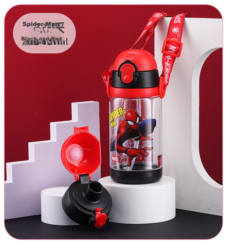 Disney Kids Summer Straw Cup Primary School Direct Drinking Anti-Fall Water Bottle Kindergarten Baby Water Cup 22