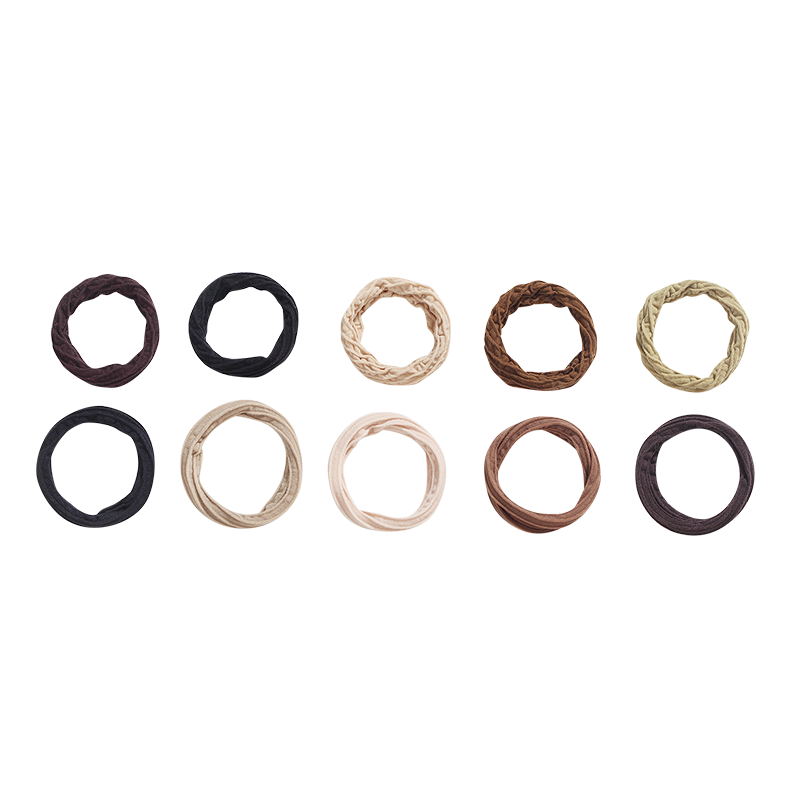 CHIMERA 10-Piece High Elastic Durable Hair Tie Set Simple Bun High Ponytail Hair Bands Hair Accessories for Women