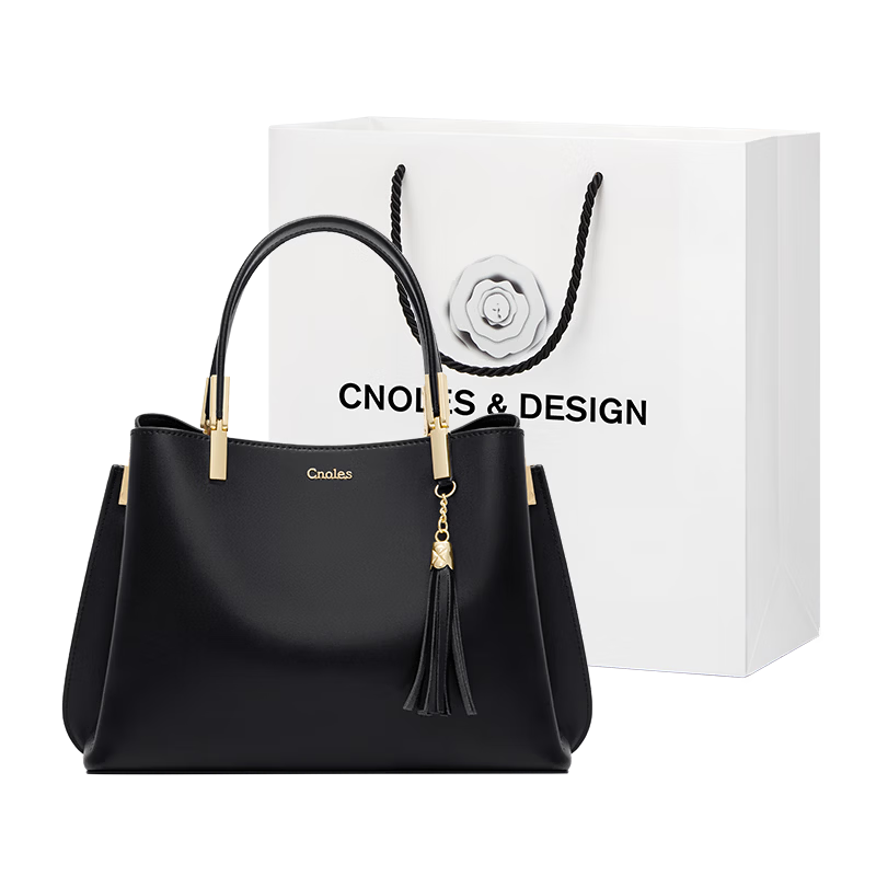 Kouyi Women's Leather Handbag High-Grade Single Shoulder Bag Large Capacity Birthday Gift for Girlfriend Wife