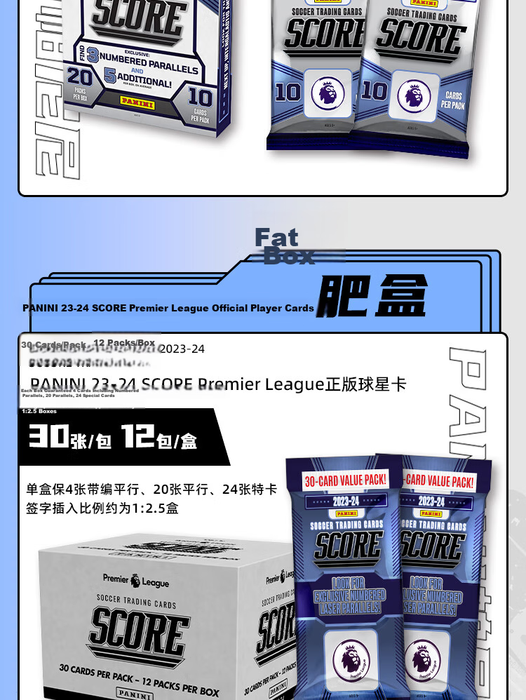 PANINI 2023-24 Score FIFA Series Football Star Card Fat Pack - End Box 4