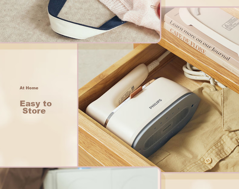 PHILIPS Handheld Compact Iron And Garment Steamer for Home Use, Portable Travel Ironing Machine, Gift, STH3050/30 53