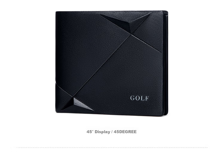 GOLF Men's First Layer Cowhide Horizontal Wallet Multi-Card Short Thin Wallet Gift Box Set for Boyfriend 19