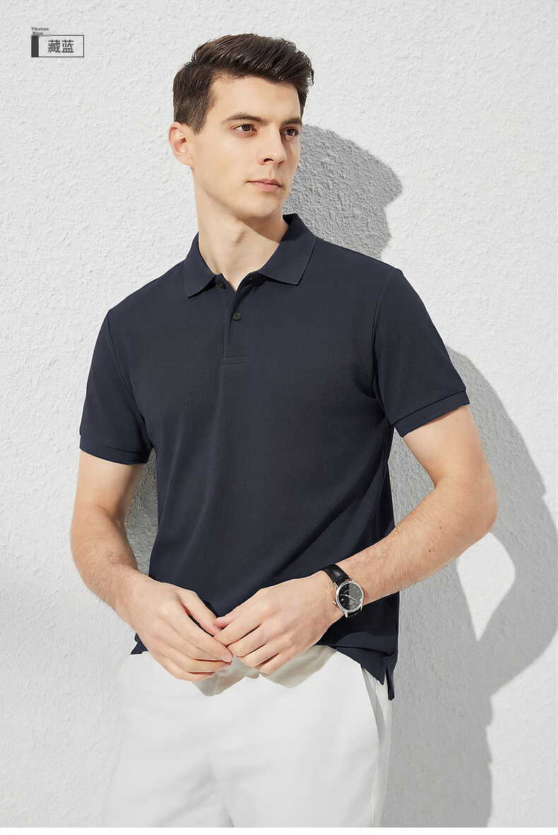 FIRS 100% Cotton Mercerized Summer Short Sleeve Polo Shirt 2026 New Men's T-Shirt High-End Top 15