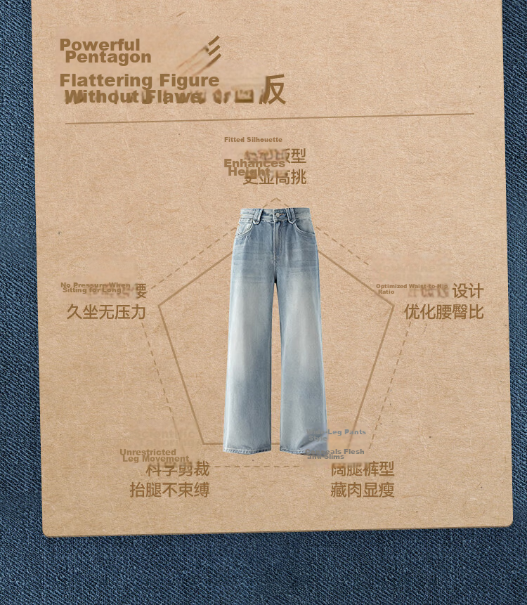 Semir Women's Summer Jeans with Lyocell Wide-Leg Pants 2026 New Loose Fit Long Pants Hong Kong Style Slimming Floor-Length Trousers 15