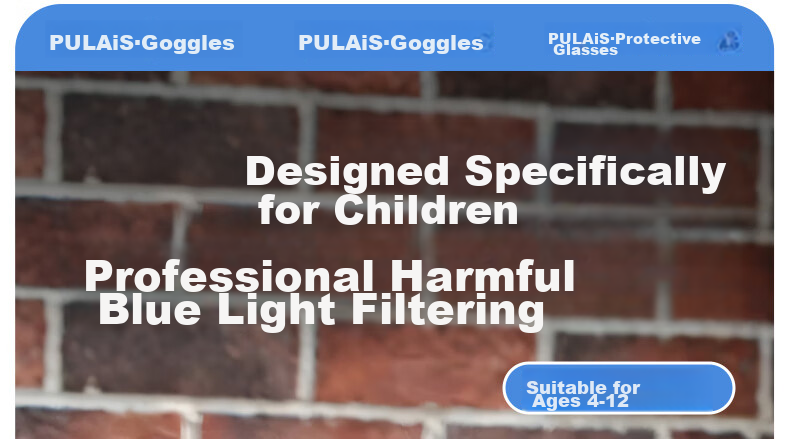 Pulais Kids Blue Light Blocking Glasses Anti-Myopia Frame Unisex Dark Blue 8072 + Gift Box 3