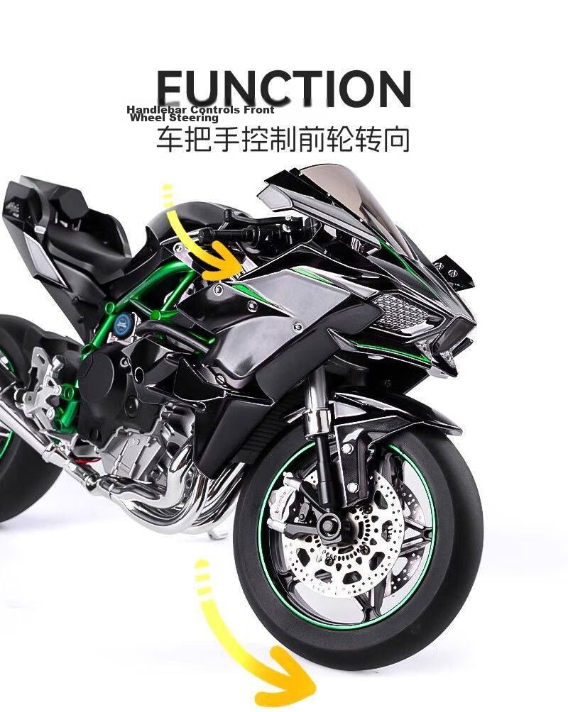 Chiyumoxing 1:9 Motorcycle Model, Battle Axe S1000RR, Realistic Alloy Car Model, Toy Car, Gift for Boys 8