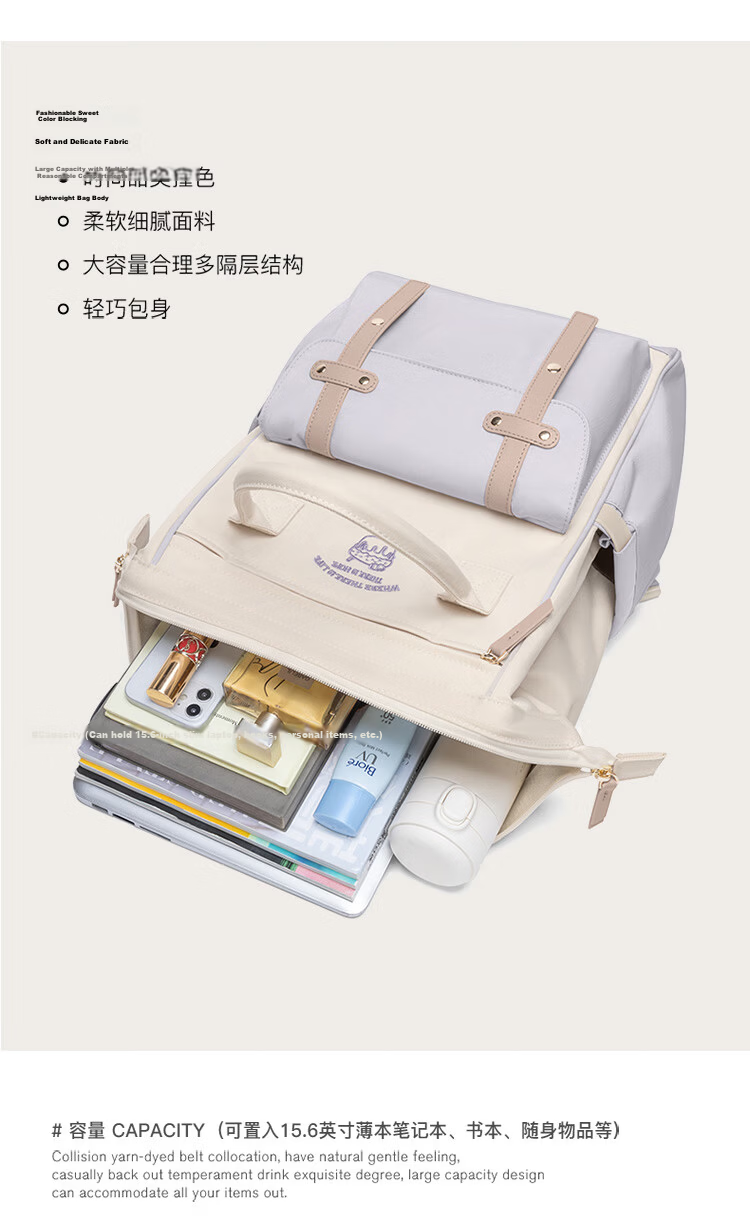 POLO Backpack for Women, Large Capacity School Bag, IPad Laptop Bag, College Student Travel Commuter Backpack, Birthday Gift 9