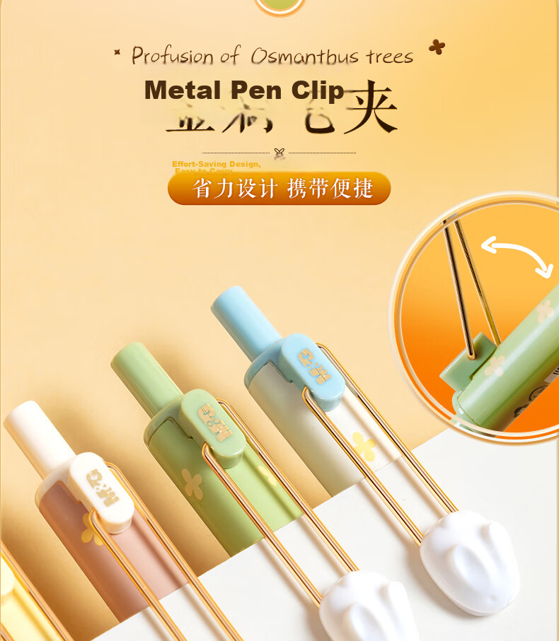 MASMARCU Morning Light Stationery Four Fruit Bubble 0.5mm Black Quick-Dry Gel Pen Student Exam Writing Signature Pen 2pcs Random Color AGPK6931-ZZ 15
