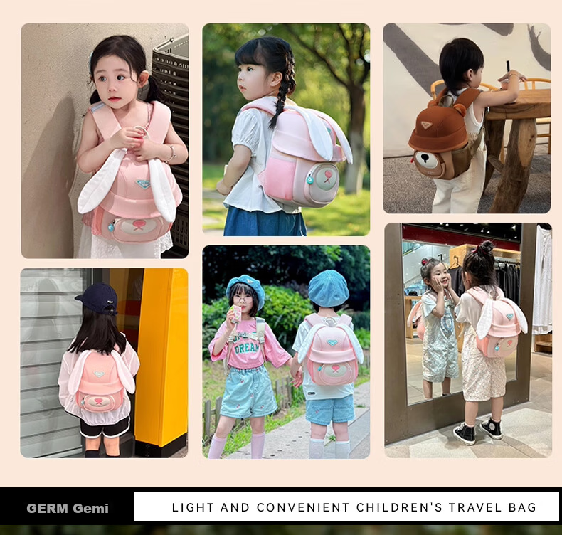 Germ Kids Backpack Kindergarten Lightweight Travel Girls Animal Mini Backpack Unicorn Corn 6