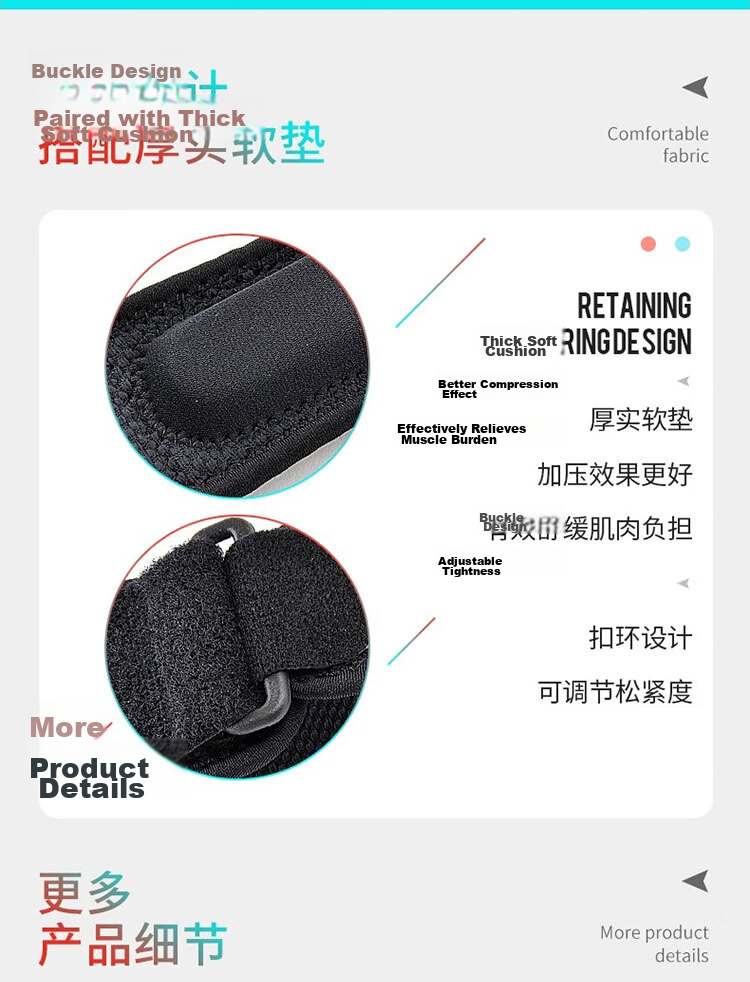 AQ Tennis Elbow Specialized Joint Compression Protection Sleeve, Adjustable Brace for Basketball, Badminton, And Tennis Fitness Arm Support, 3082 Single Piece 7