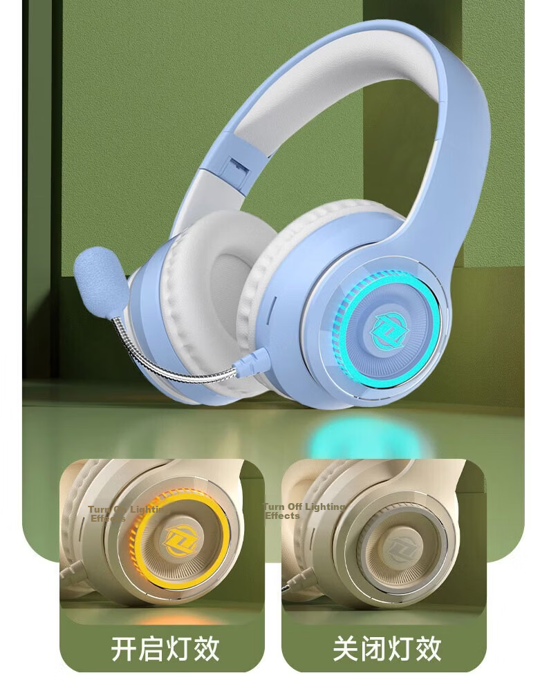 Yinwangsi Children's In-Ear Monitor Headphones Learning Aid Noise-Cancelling Wireless Bluetooth Over-Ear Headset for Students Age 6-12 Compatible with Learning Devices, Computers, and TF Card 18