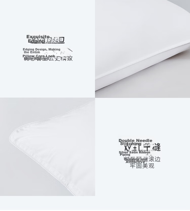JD Jingzao Class A Five-Star Hotel Pillow Swiss Antibacterial 60-Count Cotton Sateen Fabric Pillow 48*74cm Single Piece 20