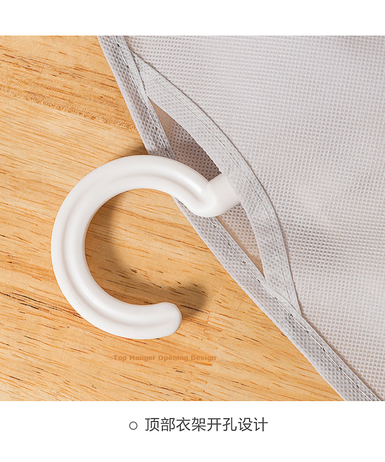 JEKO&JEKO Clothing Dust Cover, Dust Bag Set of 5, Coat And down Jacket Storage Bag, Transparent Garment Cover, Hanging Bag, Gray 20
