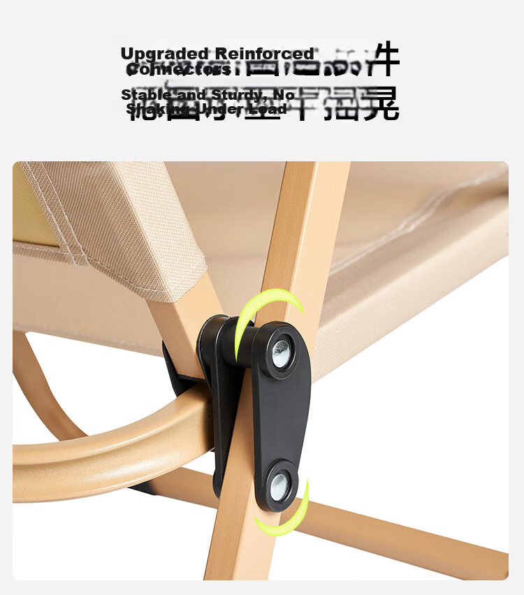 JD Original Outdoor Folding Chair, Kmiti Chair, Portable Camping Chair, Picnic Aluminum Alloy Outdoor Table And Chairs, Beige Large Size 5