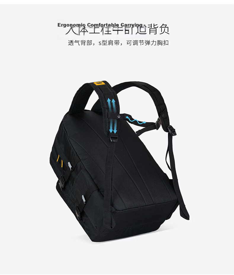 CAT 15-inch Laptop Backpack Large Capacity Travel Outdoor Student School Bag Black 84711 8