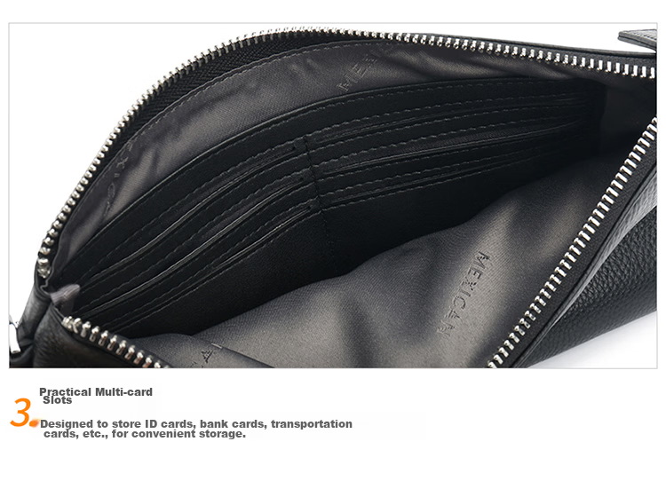 MEXICAN Men's Clutch, Top-Grain Leather Handbag, Multi-Card Slots, Zipper Envelope Bag, Wallet Clip, Birthday Gift for Me 14