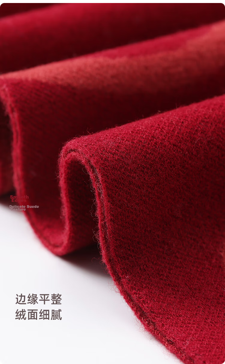 JIUMU Pure Wool Scarf Women's Autumn Winter Warm Neck Warmer Red Gift Box for Birthday and Festivals 6