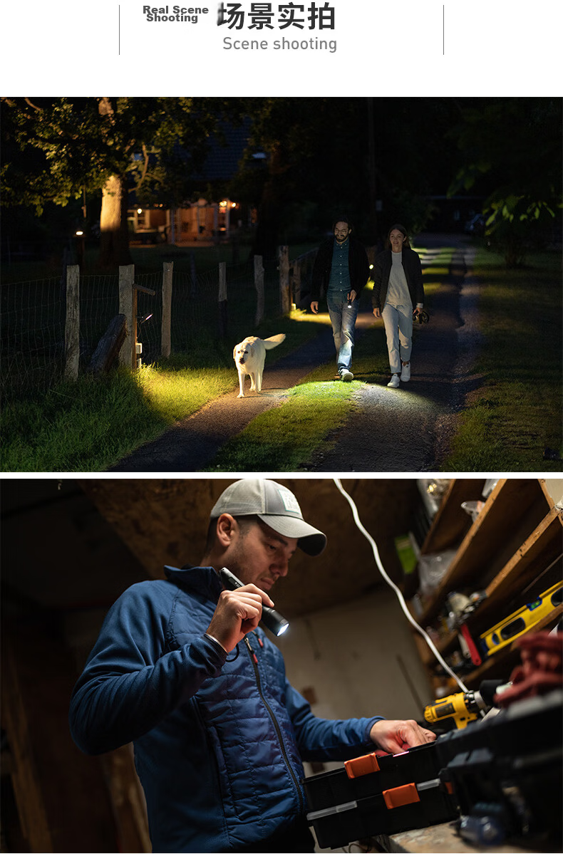 LED LENSER Germany High-Power Flashlight P7R Long Battery Life Ultra-Bright Military Rechargeable Outdoor Lighting Waterproof Zoom for Hiking Diving 17