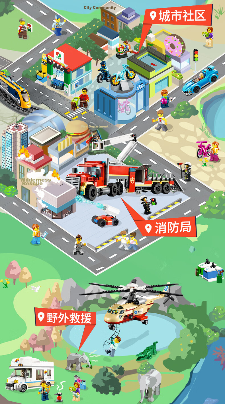 LEGO City Building Blocks 60316 Modern Police Station Kids Boys Girls Toy Birthday Gift 16
