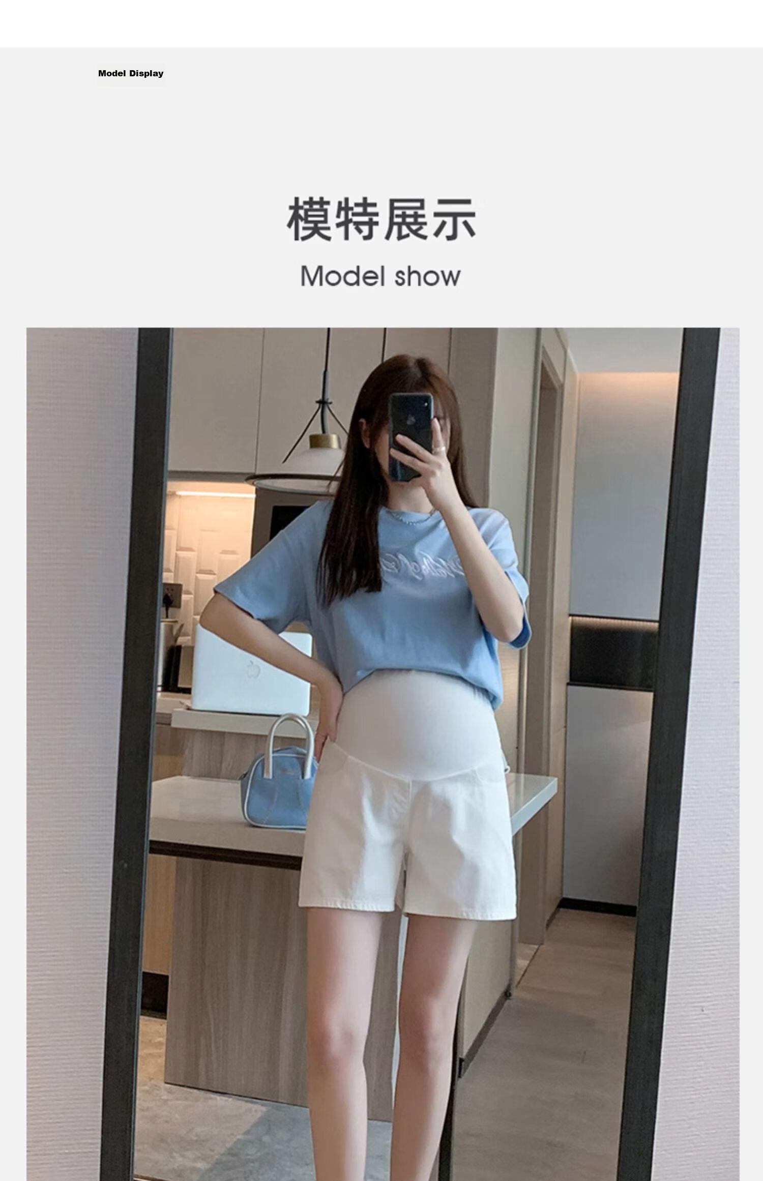 JOYNCLEON Maternity Shorts Summer Thin Cotton Denim Leggings Safety Pants Maternity Wear Off-White L Jyk176505 29