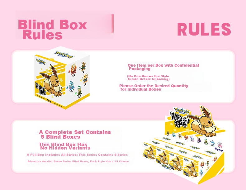 Funism Pokémon Adventure Eevee Figurine Blind Box Collectible Gift for Girls Birthday Single Box 4
