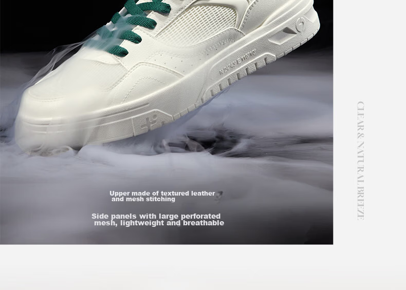 361° Men's Sports Shoes, Soda Autumn Mesh Breathable Lightweight White Sneakers, Men's Shoes 672516626-4 10