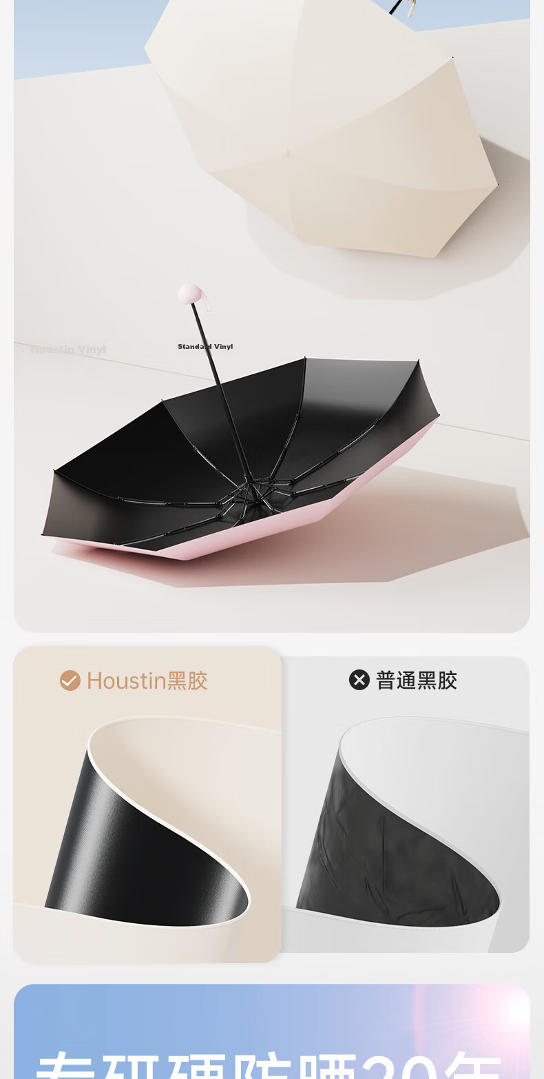 ZUODU Sun Umbrella, UV Protection for Women, Dual-Use for Sun And Rain, Five-Fold, Lightweight, Portable, Pocket Capsule, Sunshade Bag Umbrella 6