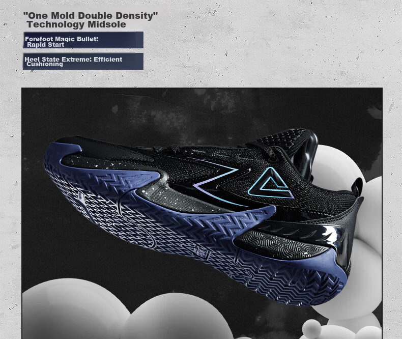 PEAK Extreme Basketball Shoes, Outdoor Dominator Men's Shoes, Spring Breathable Non-Slip Wear-Resistant Professional Sports Shoes for Men DA430031 10