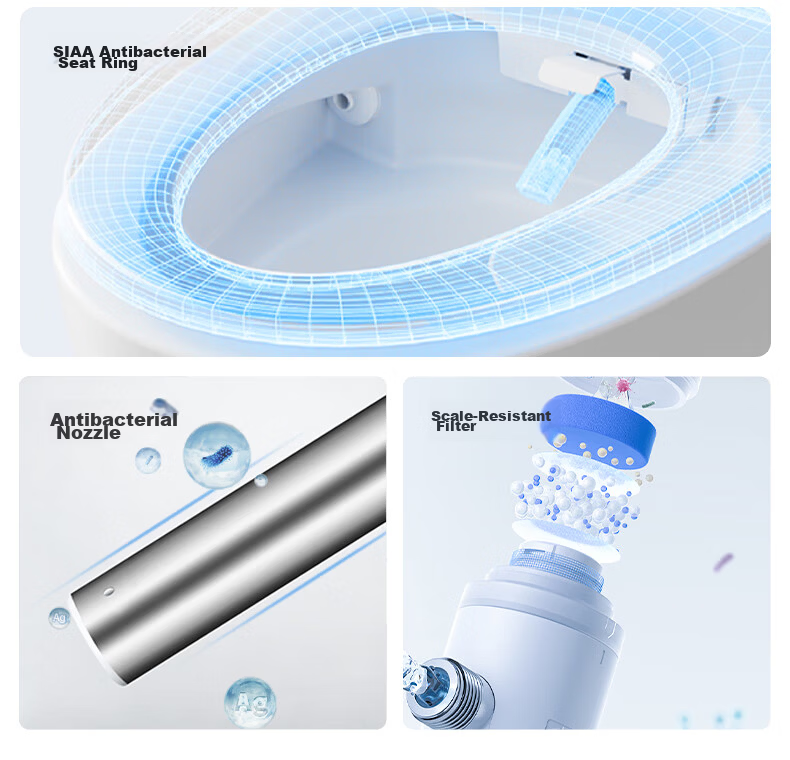 Xiaomu Smart Toilet Seat Cover Deodorizing Antibacterial Four-Season Temperature Sensing Hip Cleaning X2 Pro 7