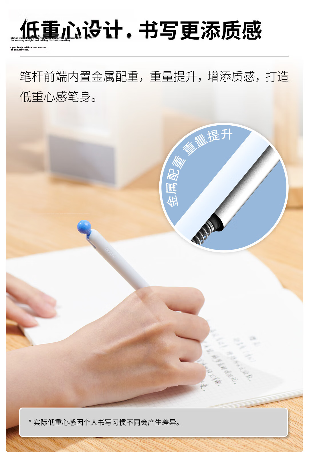 KACO POPUP Lingyue 0.5mm Black Gel Pen, Aesthetically Pleasing Niche Black Ink Pen, Retractable Quick-Drying Signature Pen, Student Exam Writing Pen, Light Gray Barrel, 1 Piece 9