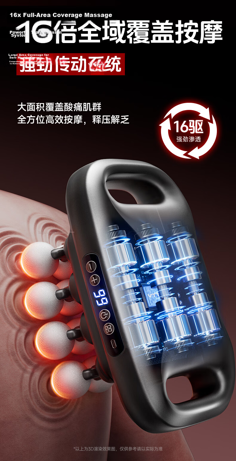 VTT [Germany] S12 Powerful Golden Finger Fascia Gun with Heat Therapy, Kneading for Shoulder, Neck, Legs And Waist, Full-Body Muscle Massage, Multi-Head Neck Massager, Massage Device, Birthday Gift for Men And Wome 14
