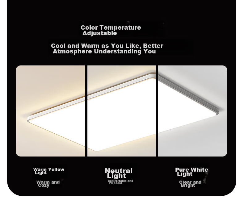 MICOE Full Spectrum Eye Protection Ceiling Light for Living Room, Dining Room, Bedroom - Simple and Elegant Zhongshan Lighting, Moon Viewing Series 22